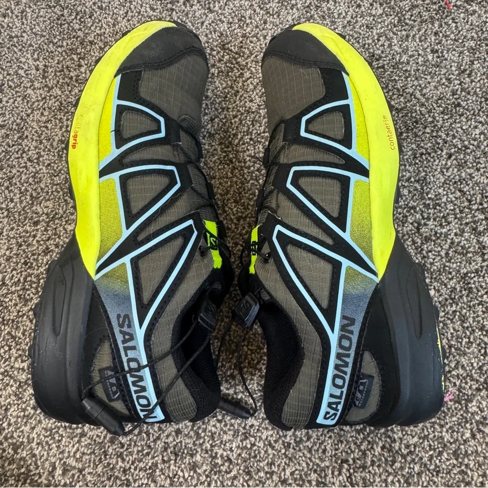 Salomon Men's Black and Yellow Running Shoes - Picture 5 of 8